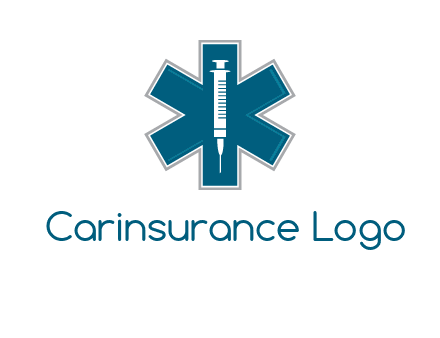 injection inside medical sign logo
