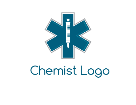 injection inside medical sign logo
