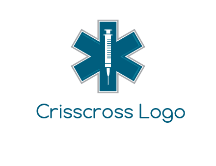 injection inside medical sign logo