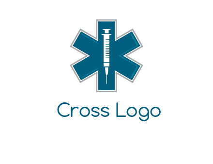 injection inside medical sign logo