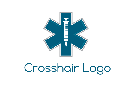 injection inside medical sign logo