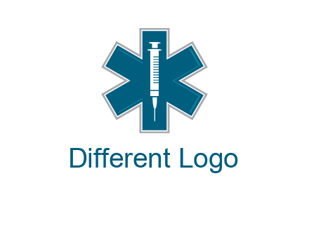 injection inside medical sign logo
