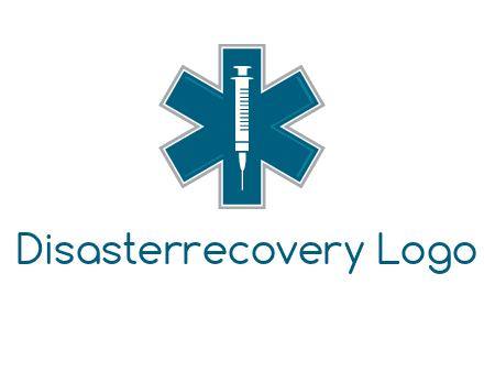 injection inside medical sign logo