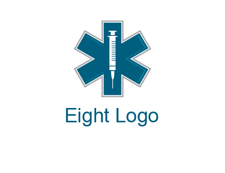 injection inside medical sign logo