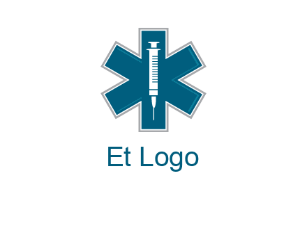 injection inside medical sign logo