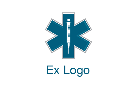 injection inside medical sign logo
