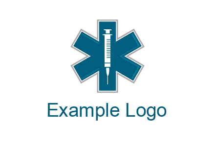 injection inside medical sign logo