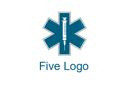 injection inside medical sign logo