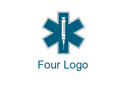 injection inside medical sign logo