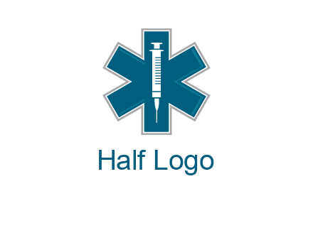 injection inside medical sign logo