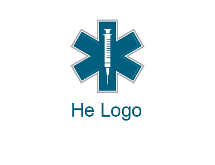 injection inside medical sign logo