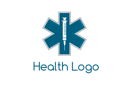 injection inside medical sign logo