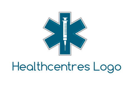 injection inside medical sign logo