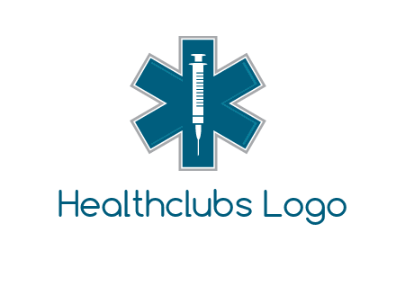 injection inside medical sign logo