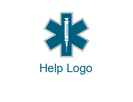 injection inside medical sign logo