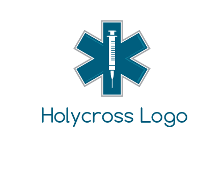 injection inside medical sign logo