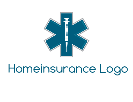 injection inside medical sign logo