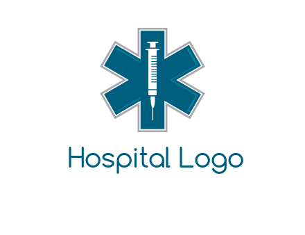 injection inside medical sign logo