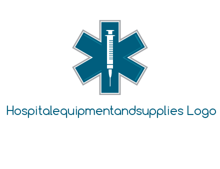 injection inside medical sign logo