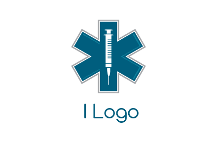 injection inside medical sign logo