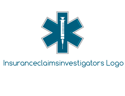 injection inside medical sign logo
