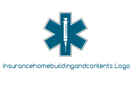 injection inside medical sign logo
