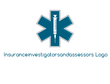 injection inside medical sign logo