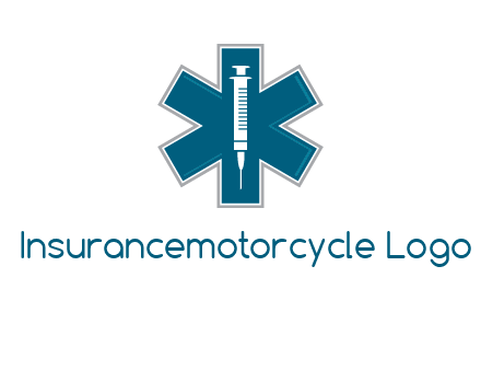 injection inside medical sign logo