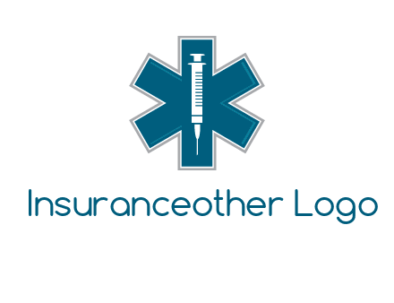 injection inside medical sign logo