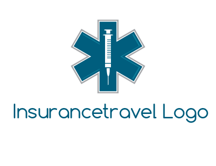 injection inside medical sign logo