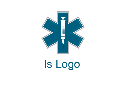 injection inside medical sign logo