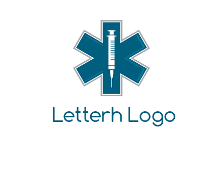 injection inside medical sign logo