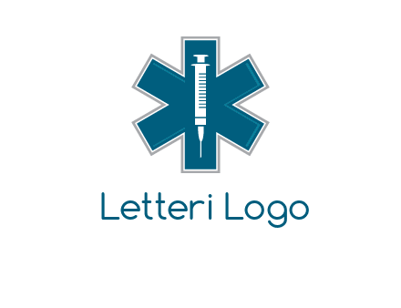 injection inside medical sign logo