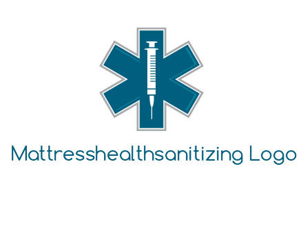 injection inside medical sign logo