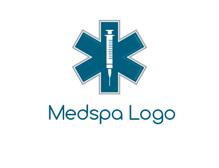 injection inside medical sign logo