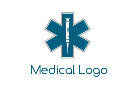 injection inside medical sign logo