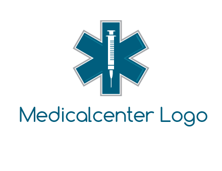 injection inside medical sign logo