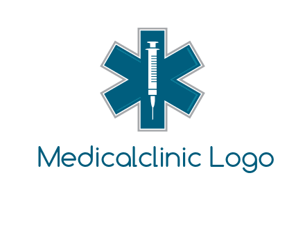 injection inside medical sign logo