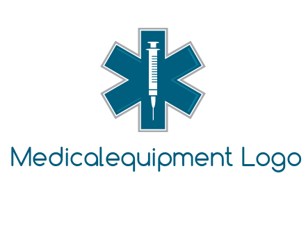 injection inside medical sign logo