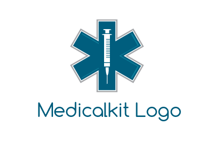 injection inside medical sign logo