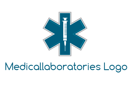 injection inside medical sign logo