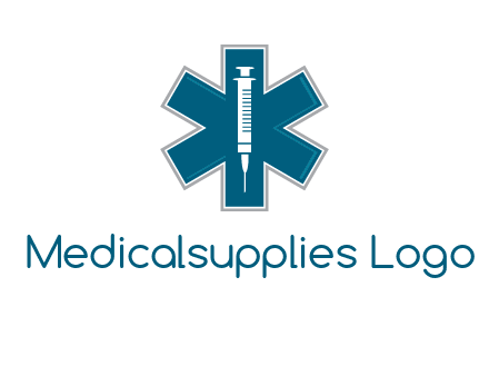 injection inside medical sign logo