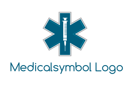 injection inside medical sign logo