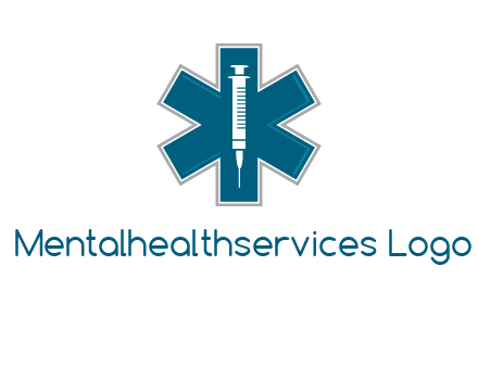 injection inside medical sign logo