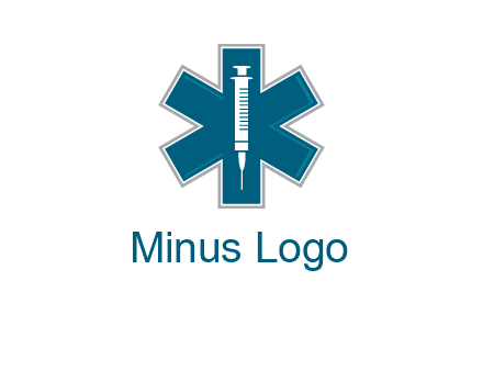 injection inside medical sign logo