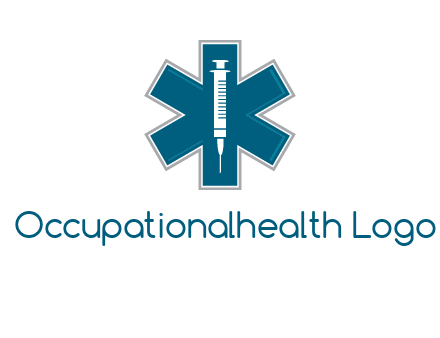 injection inside medical sign logo