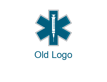 injection inside medical sign logo