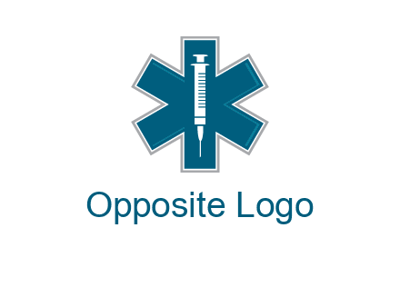 injection inside medical sign logo