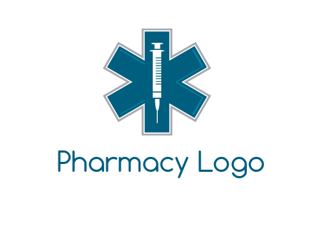 injection inside medical sign logo