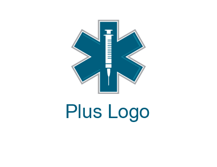 injection inside medical sign logo
